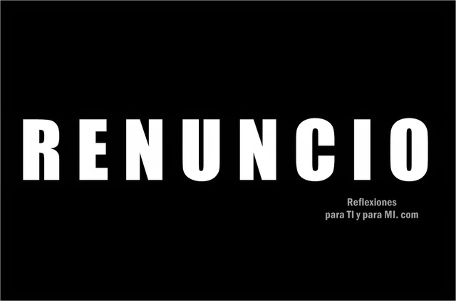 Renuncia a la alcaldia