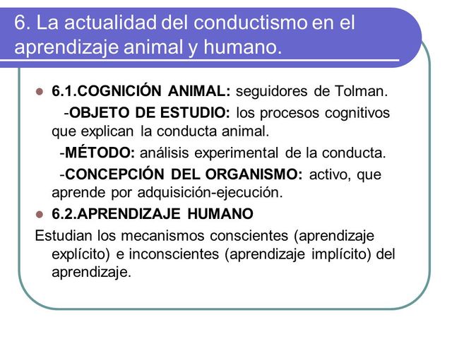 CONDUCTISMO EN LA ACTUALIDAD