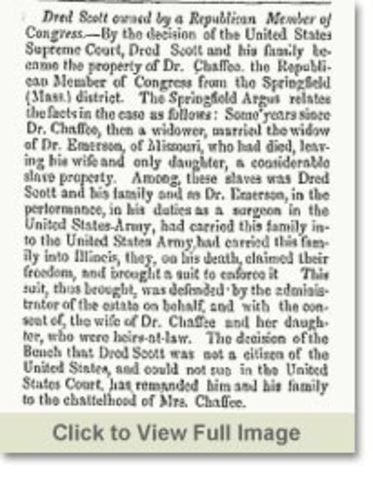 Dred  scott v sanford