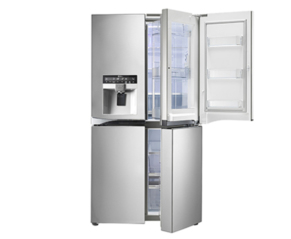 LG Door-in-door refrigerator release.