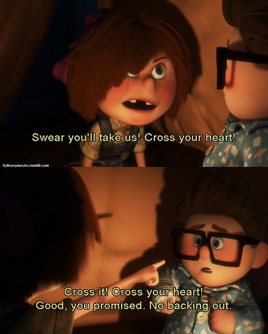 carl promises to go to paradise falls