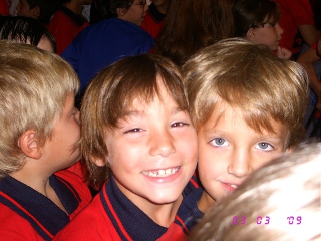 I was with my best friend at school.