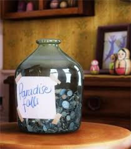 Carl promises Ellie they will have a house on Paradise Falls