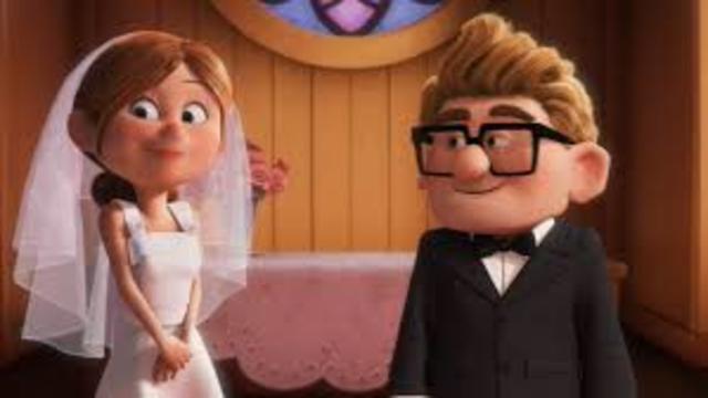 Carl and Ellie get married
