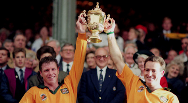 Segunda Copa del Mundo de Rugby en Inglaterra.