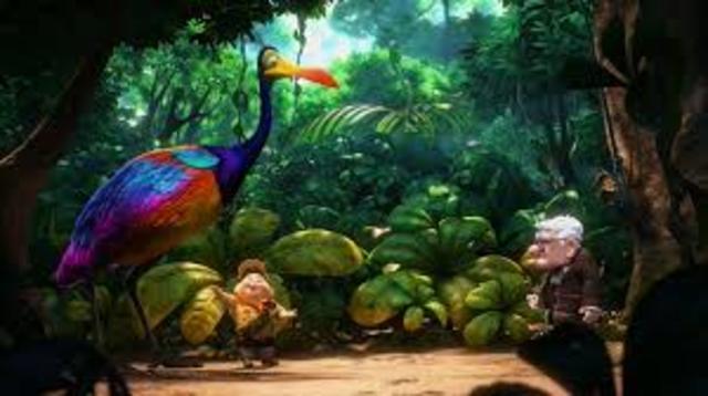 Russell finds a big bird and names it Kevin