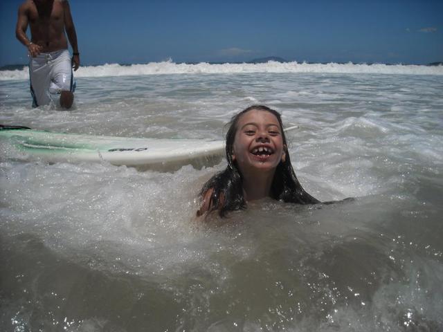 The first time that I swam in the sea.