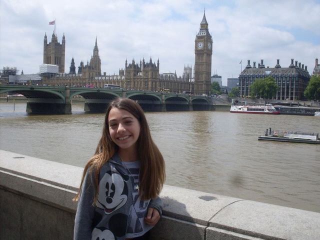 I traveled to London with my dad.