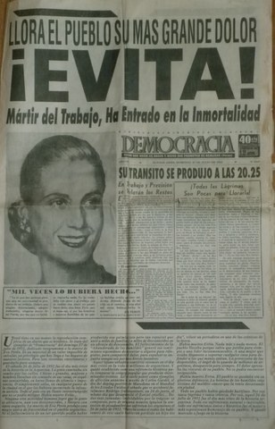 Fallece Eva Peron
