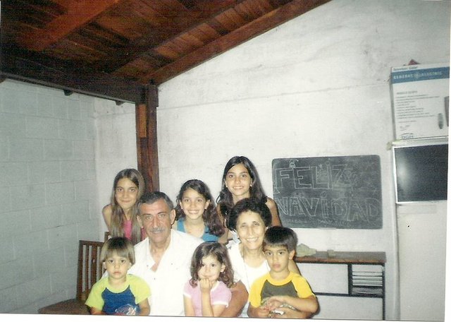 That picture was taked in Christmas with my family.