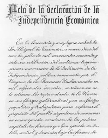 Declaracion de la independencia economica