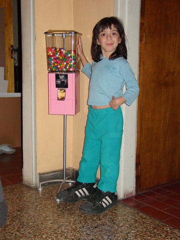 My father gave me a gumball machine.