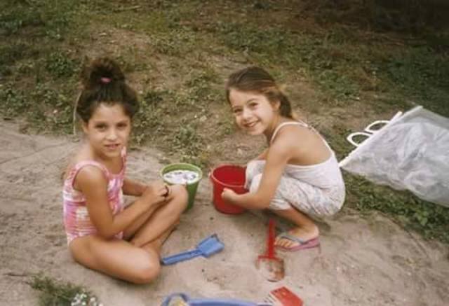 I played with my cousin in the river.