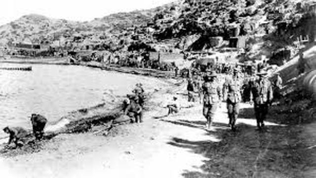 Figure 1 ANZAC's Land at ANZAC cove