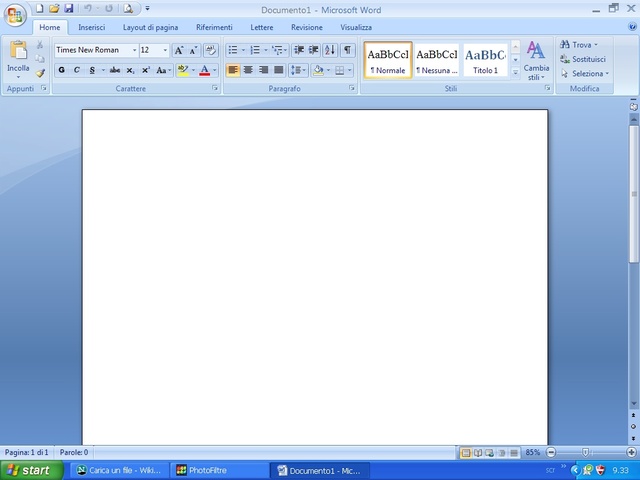 Primera vez que utilice un programa de pc