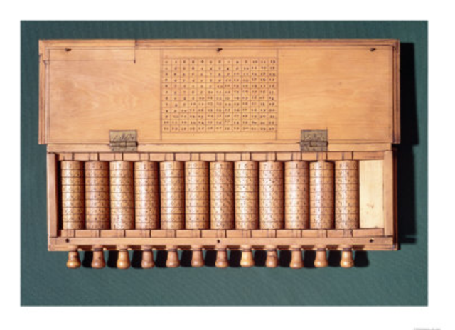 1614 - Napier inventa los logaritmos y los "huesitos de Napier"