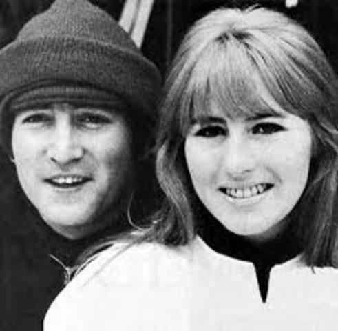 John Lennon y Cynthia Powell