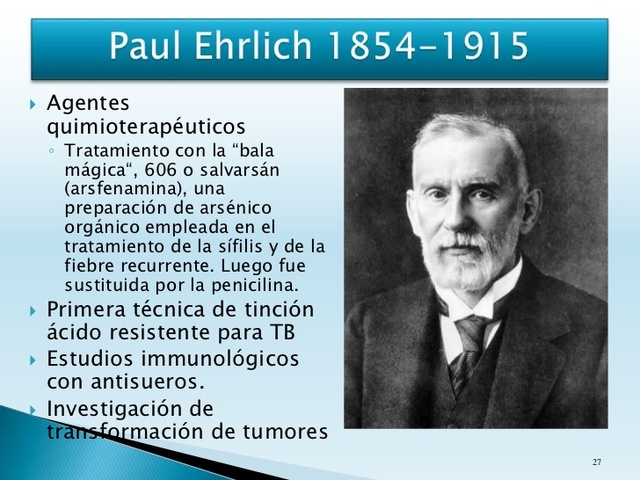 descubrimiento del primer agente quimioterapeutico contra la sifilis