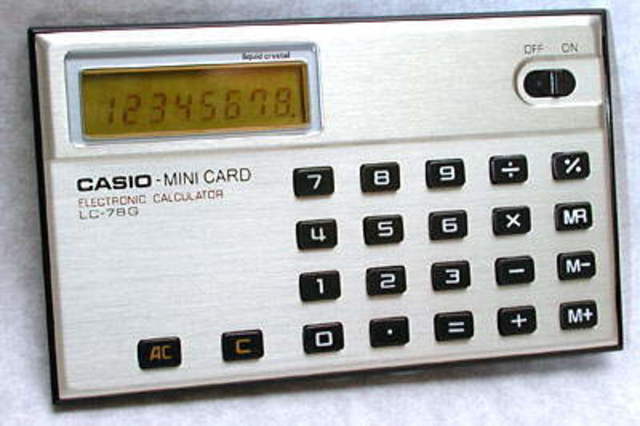 1978 - We started using calculators for the first time in math class.