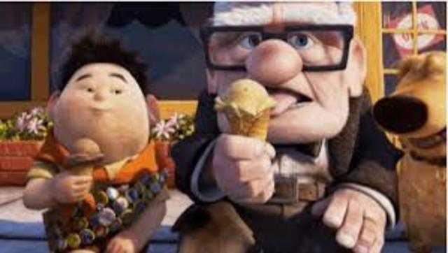 Carl and Russell get ice-cream