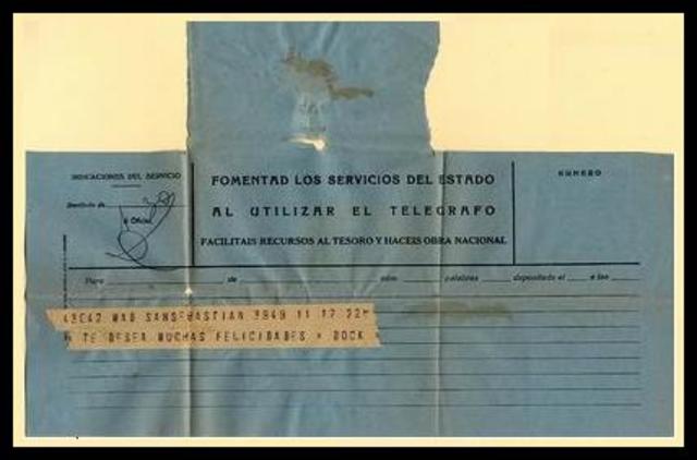 Primer mensaje telegráfico