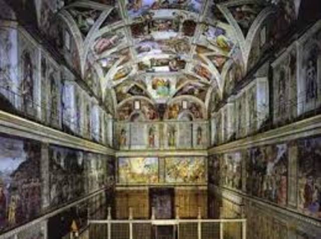 Miguel Ángel pinta la Capilla Sixtina