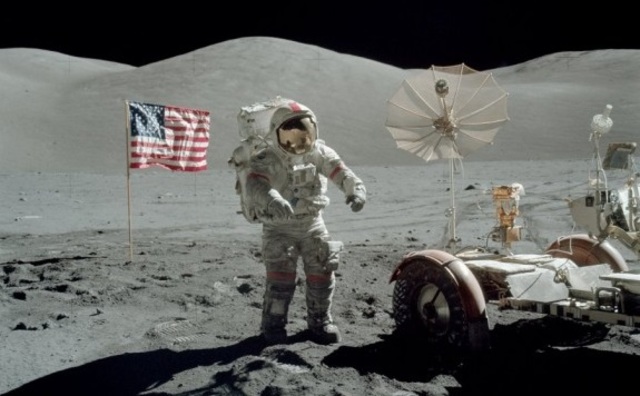 Last walk on the moon for the 20th century (USA)