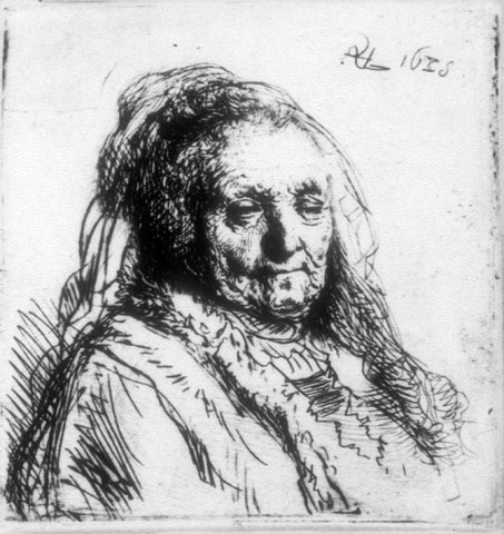 The Artist's Mother: Head and Bust by Rembrandt