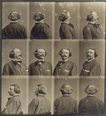 Nadar. "Revolving Self-portrait." (1865).
