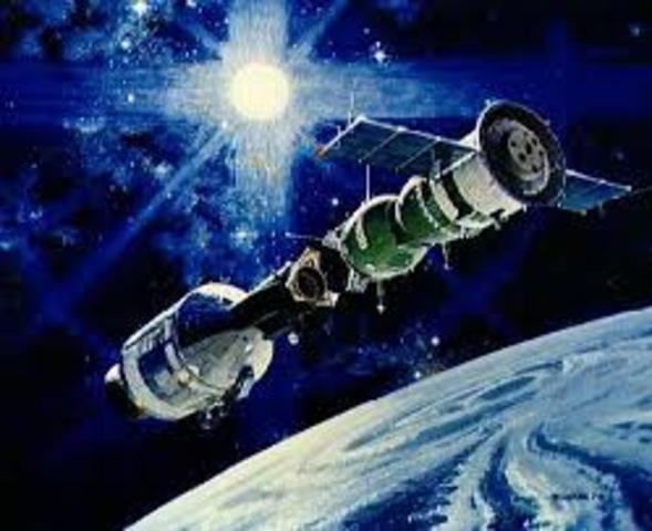 First Spacecraft Docking