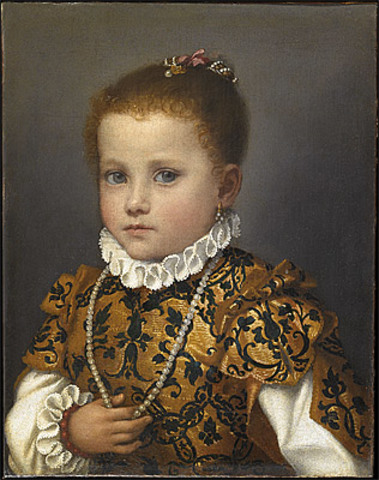 Portrait of a child of the house of Redetti by Moroni