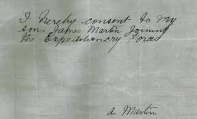 Jim's mother signs her consent