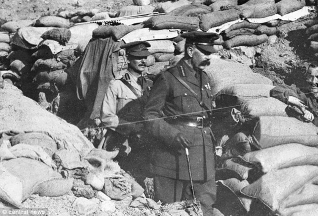 Kitchener Inspects Positions