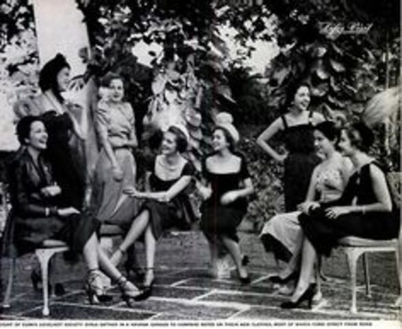 Cuban Women in the 1940's at a Social Club