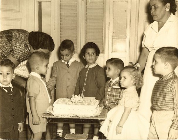 Minita and her nanny Maria at a Birthday Party