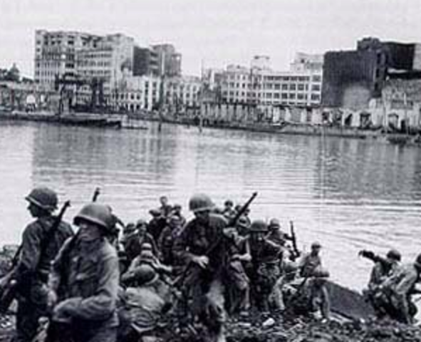 U.S. land in the Phillippines