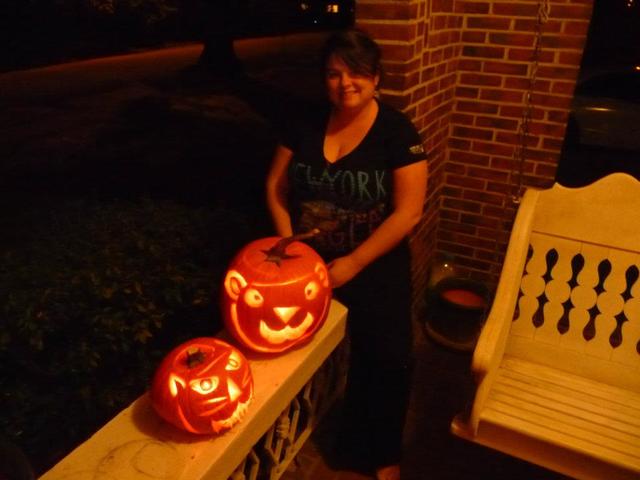 My first self carved pumpkins