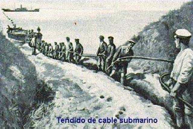 Conexión con el telégrafo submarino