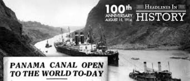 The opening of the Panama Canal