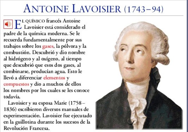 Lavoisier publica Elementos de química