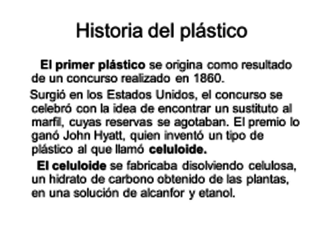 Plástico celuloide,