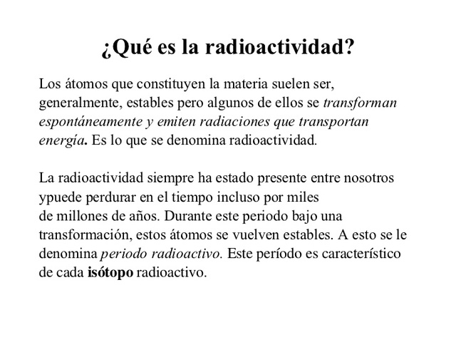 Radioactividad.