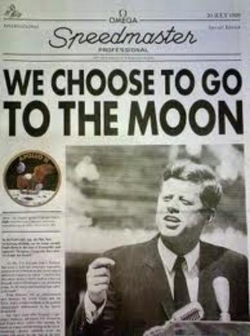 President Kennedy challenges America to go to the moon