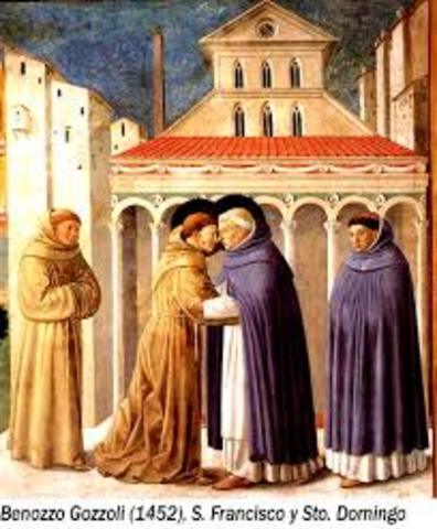 Órdenes de los franciscanos y dominicanos.