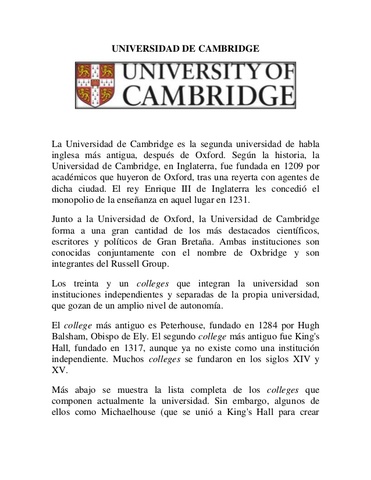 Universidad de Cambridge