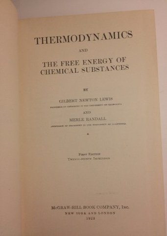 Thermodynamics and the Free Energy of Chemical Substances
