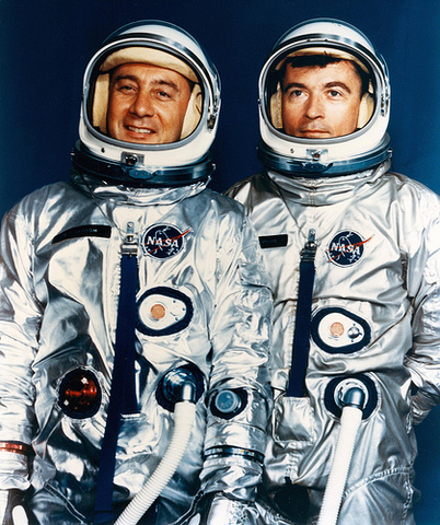Gus Grissom and John Young fly the first manned Gemini spacecraft