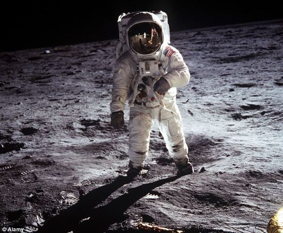 Neil Armstrong and Buzz Aldrin become the first men to walk on the Moon