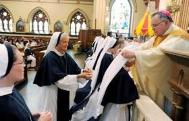 Sister Irene takes her first vow