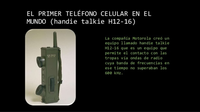 PRIMER TELEFONO CELULAR DE LA HISTORIA